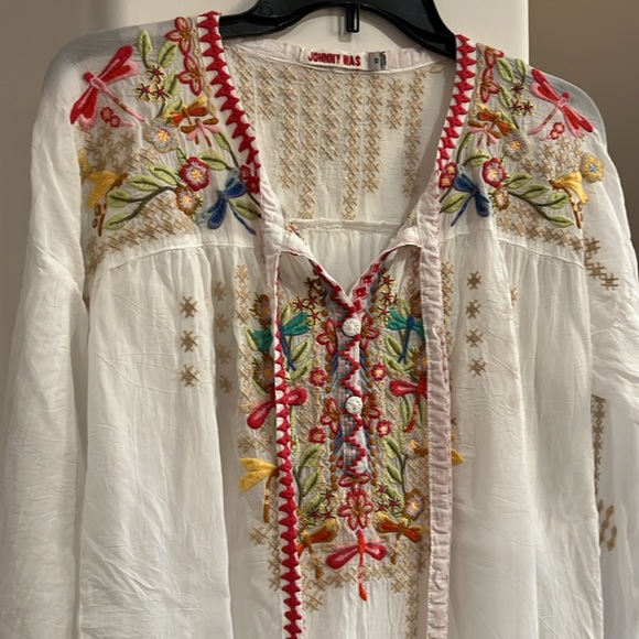 Johnny Was Long Sleeve Top Size XS Embroidered - Picture 3 of 6